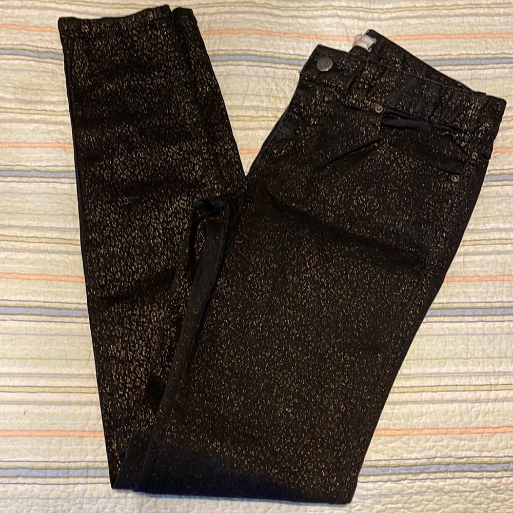 Free People - size W 28 - black metallic pants